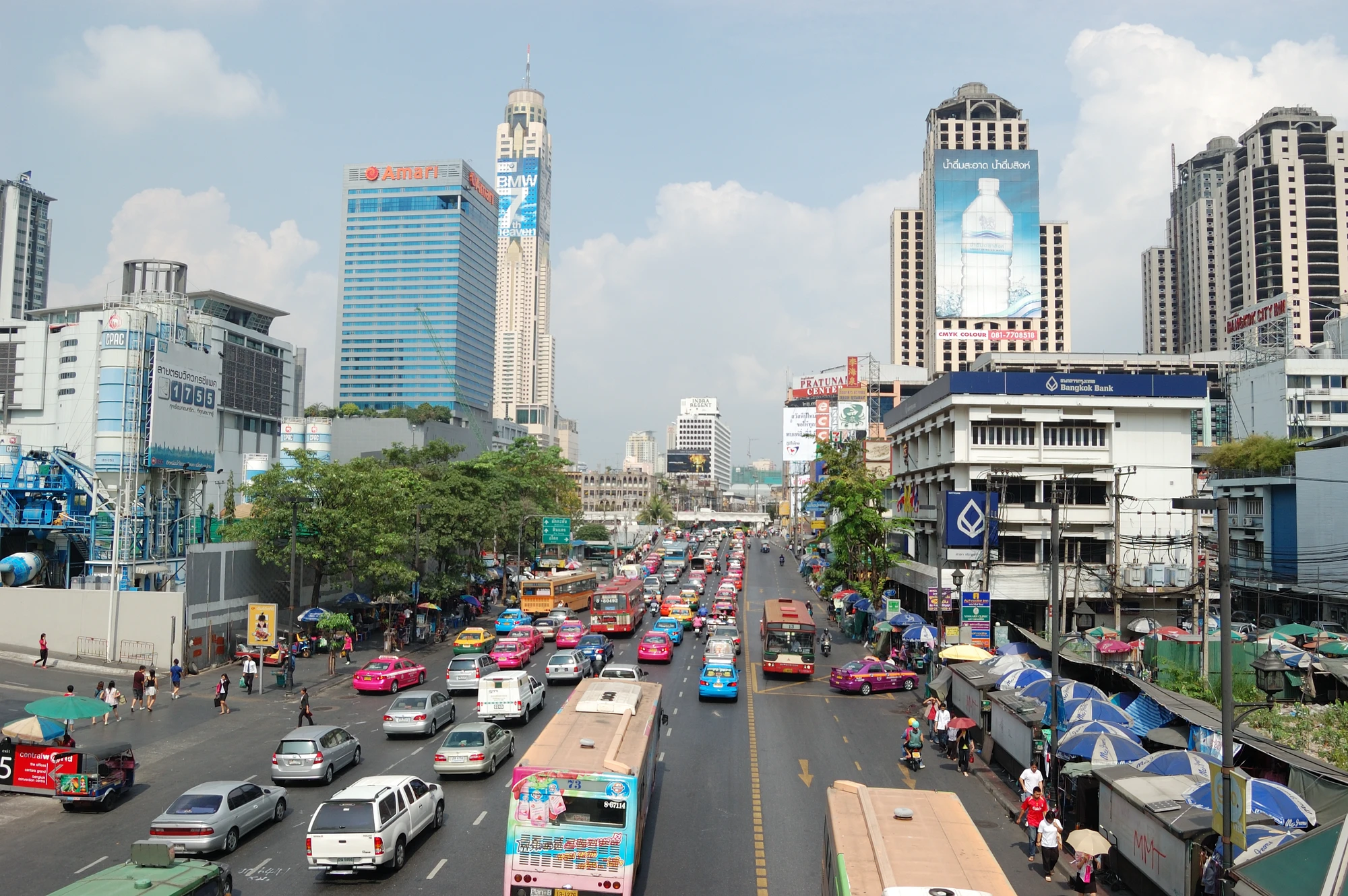 Phetchaburi Road, troligen på väg till MBK Phetchaburi Road, troligen på väg till MBK