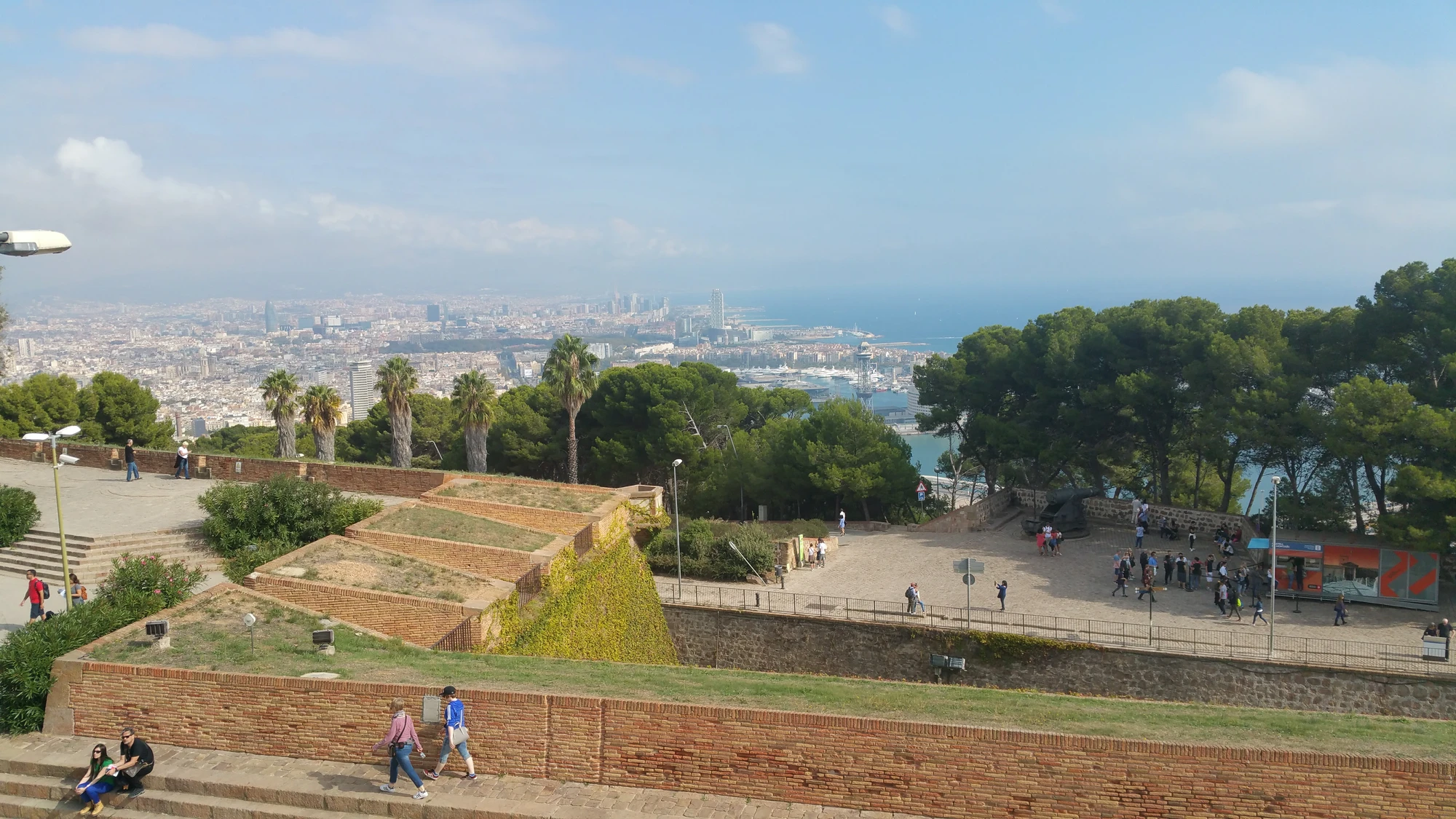 Utsikt från Montjuïc Kastellet Nationalmuséet