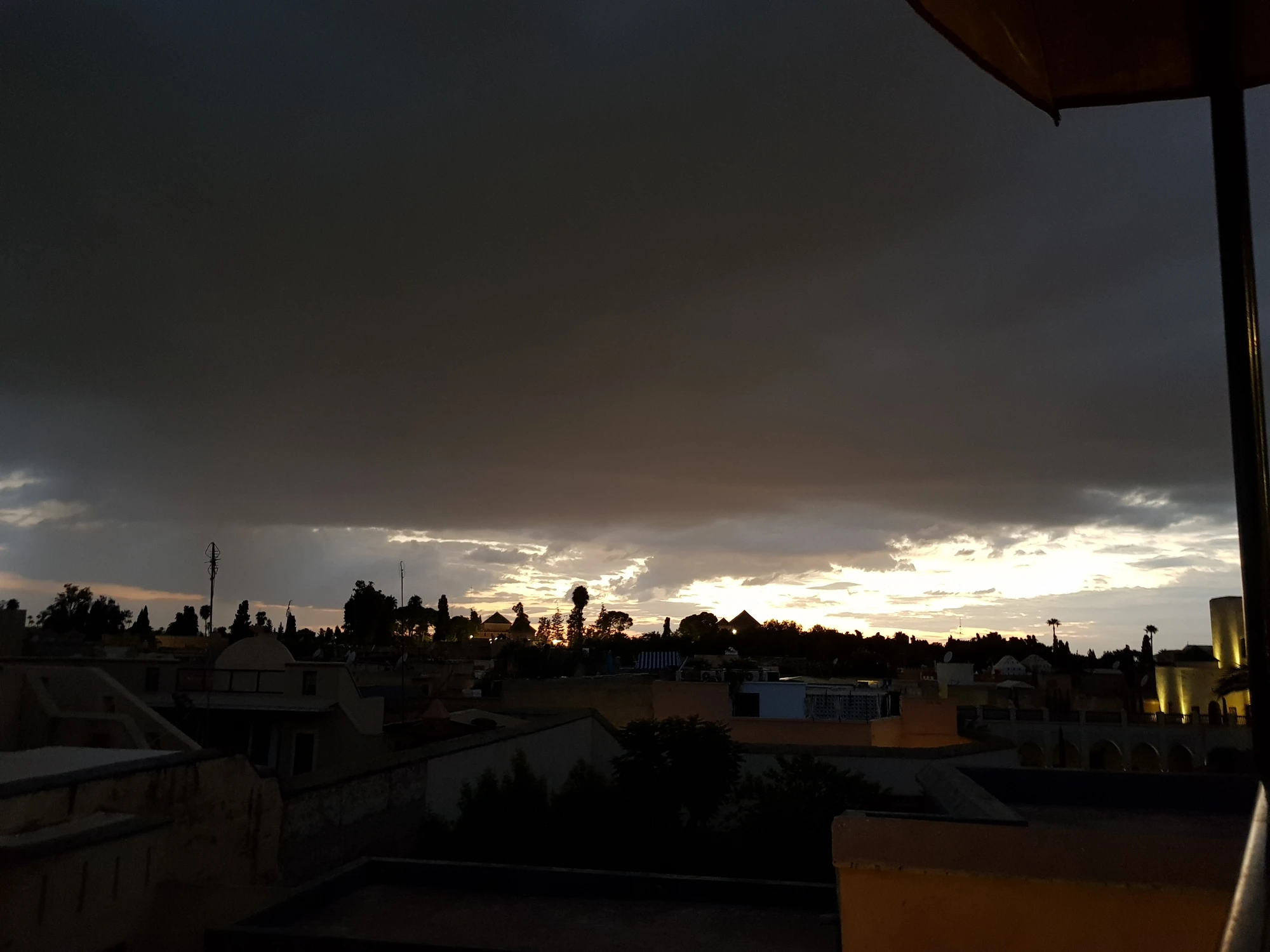 Solnedgång från boendet, Riad El Youssoufi