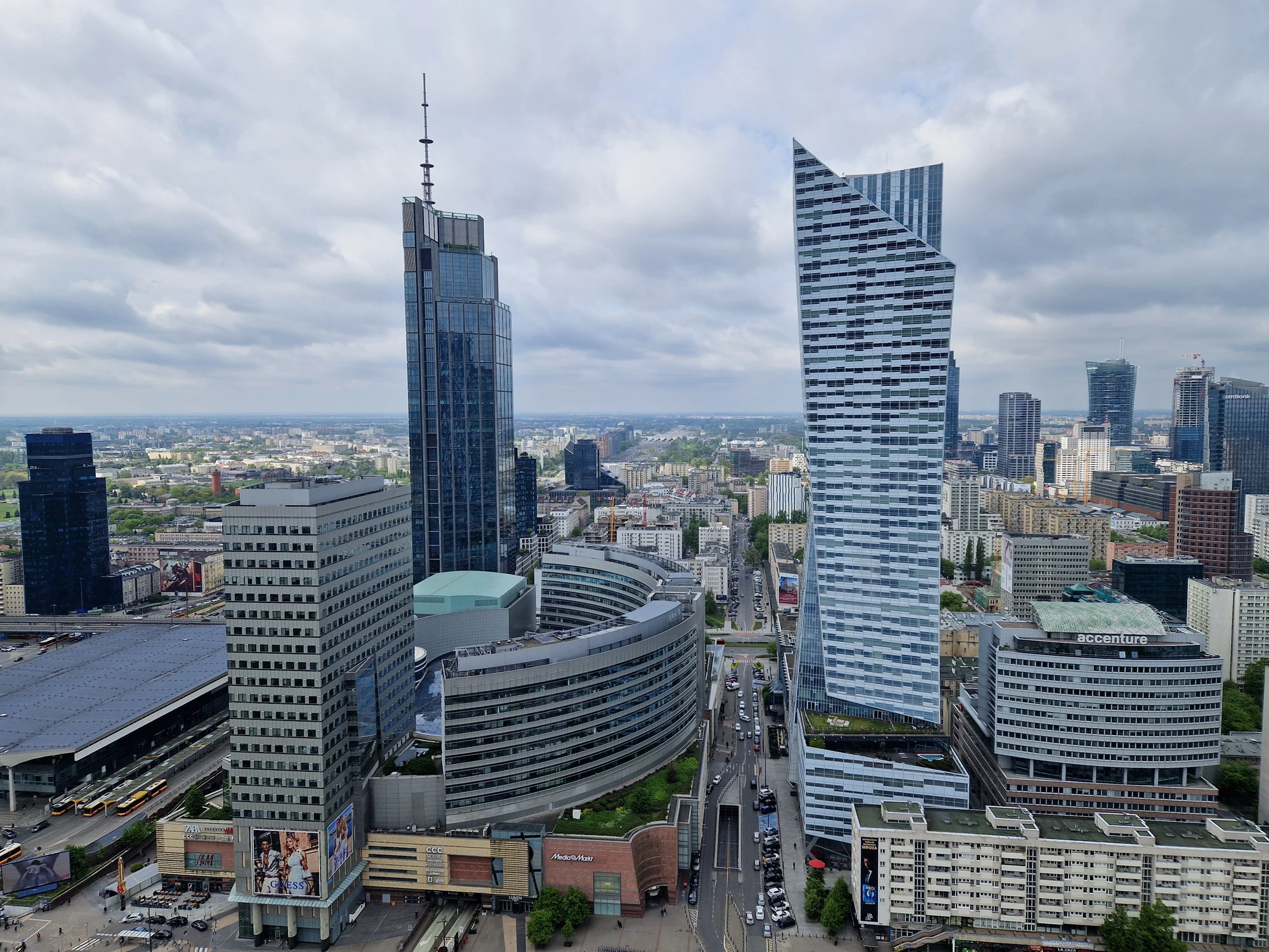 Vy från Kulturhuset Warszawa
