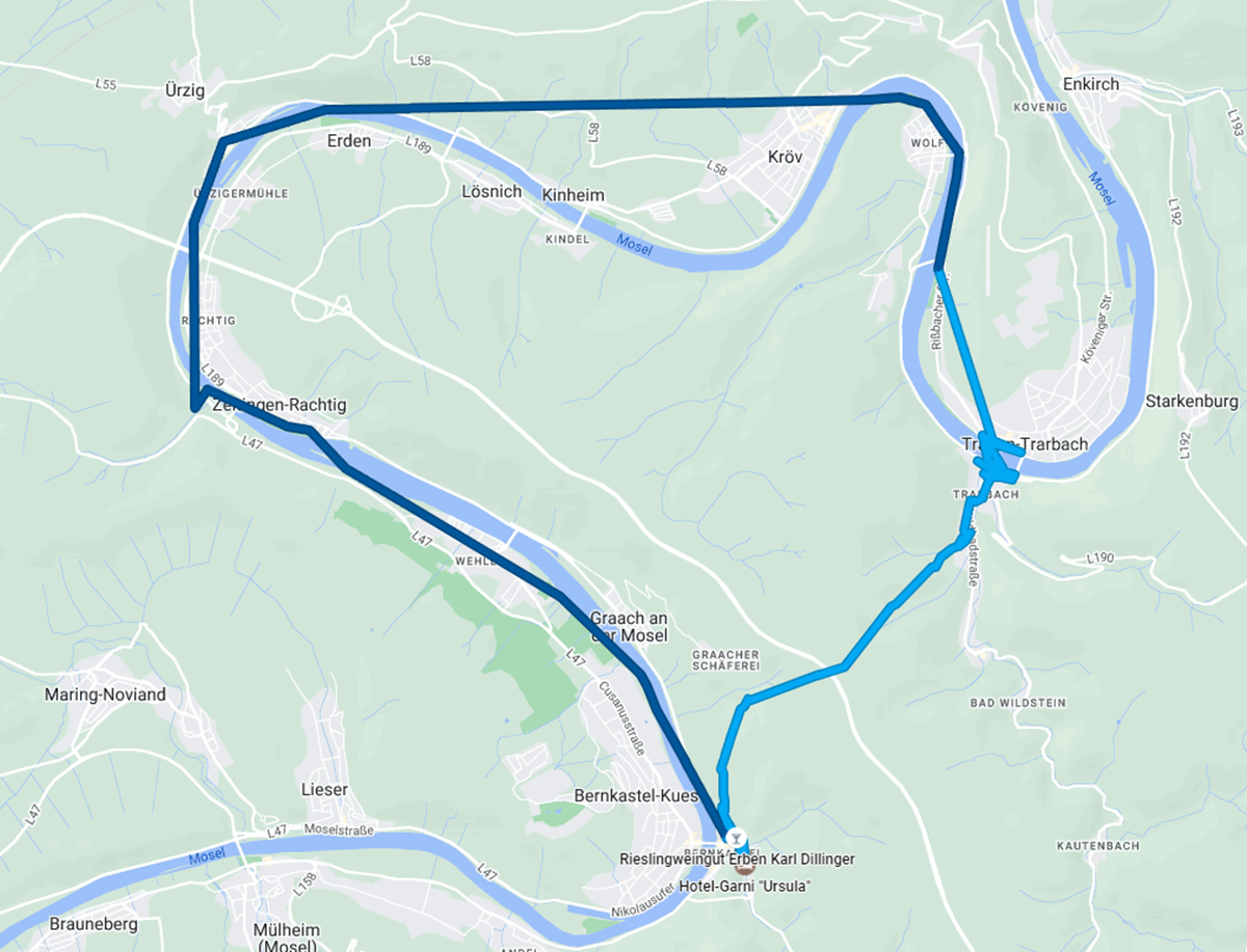 Vandring Bernkastel-Kues - Traben Trarbach