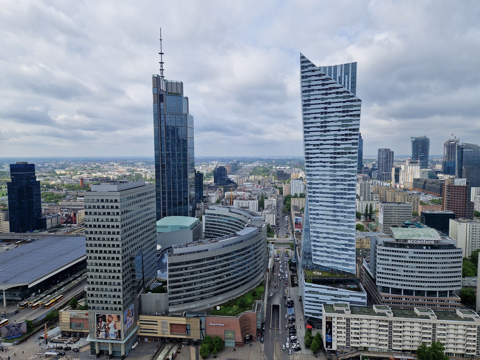 Vy från Kulturhuset Warszawa